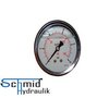 Hydraulik Manometer Ø 63mm Glycerin Edelstahl 0 - 0,6 bar Anschluss: waagerecht
